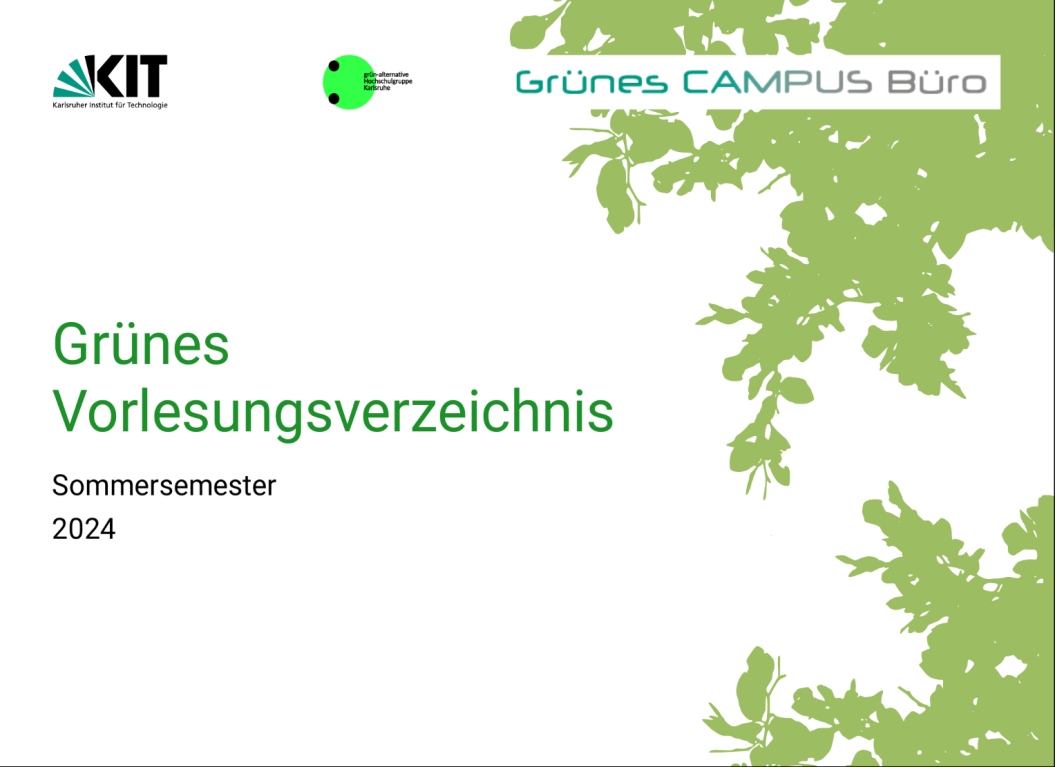 Titelseite des Grünen Vorlesungsverzeichnisses des Sommersemesters 2024
