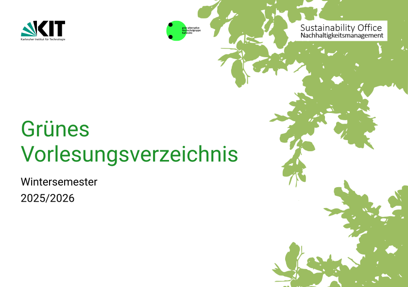 Titelseite des Grünen Vorlesungsverzeichnisses des Wintersemesters 2025/26